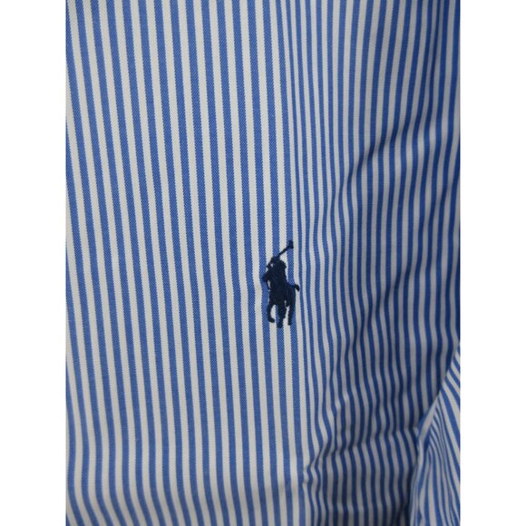 Ralph Lauren Shirt 16 Oxford Cloth OCBD Pinstriped Classic Fit NEW - Picture 4 of 14